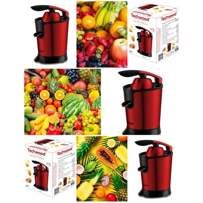 RED Electric Citrus Juicer with Articulated Arm, 160W Power, Stainless Steel