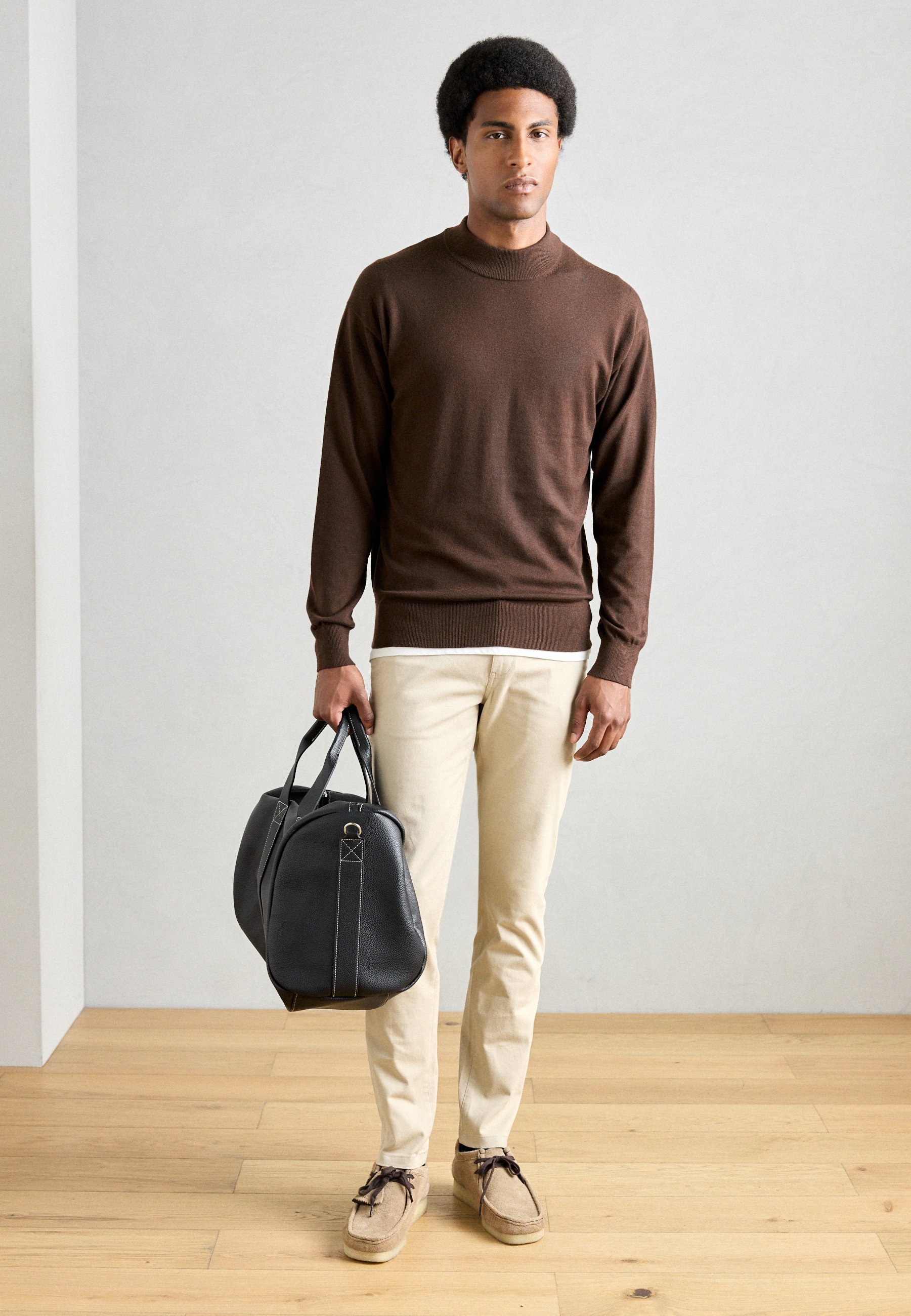 Scotch & Soda SEASONAL CORE DROPPED SHOULDER MOCK NECK - Jumper - demitasse
