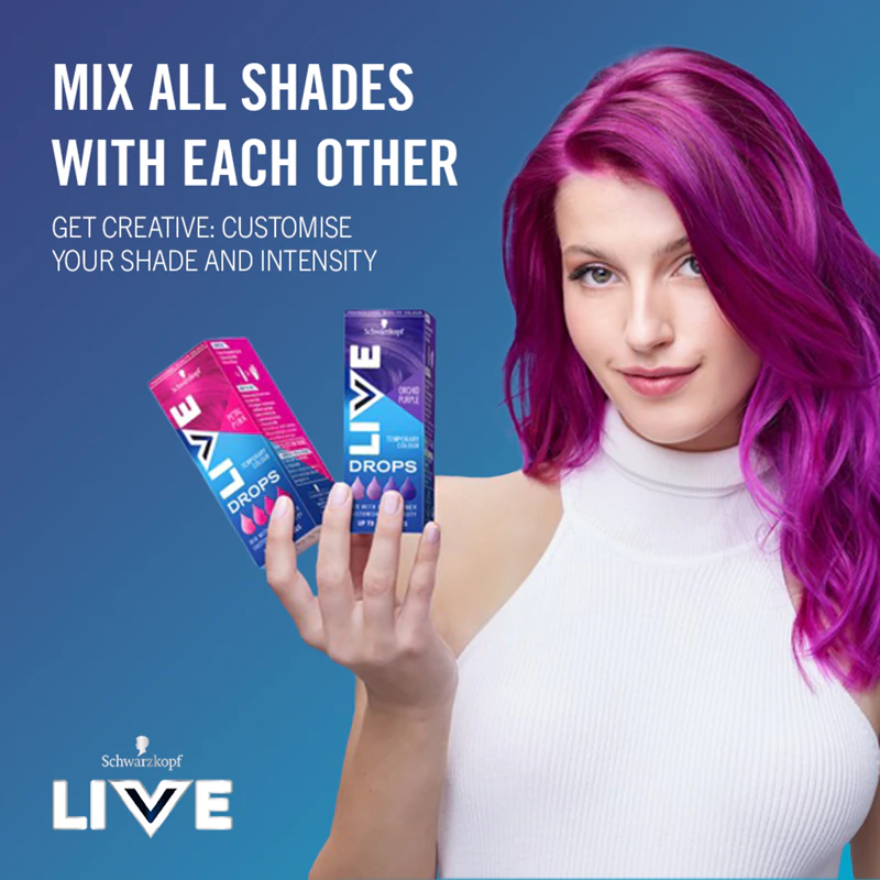 Schwarzkopf LIVE Drops auswaschbare Haarfarbe