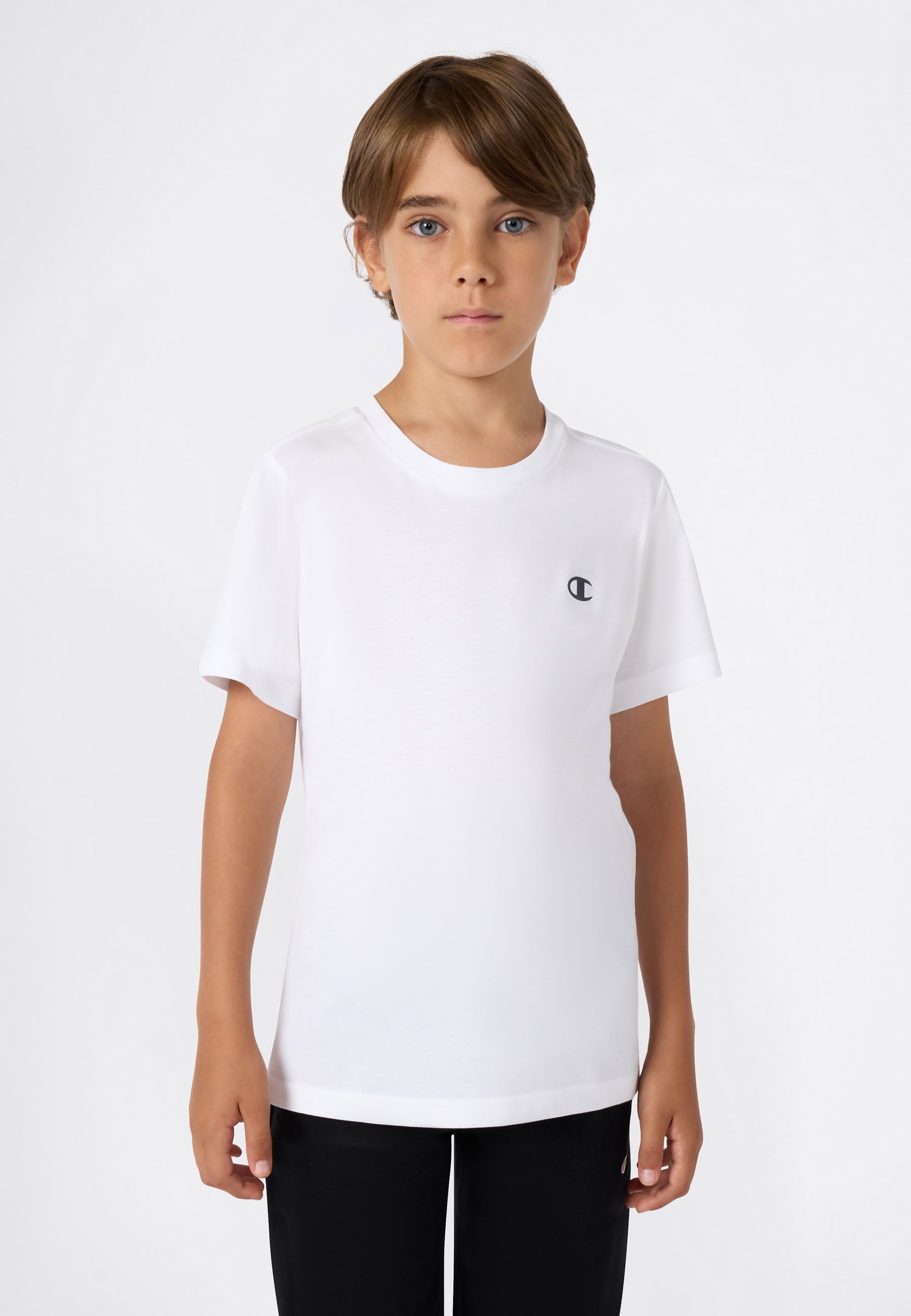 Camiseta básica Champion ICONS Crewneck Unissex, pacote com 2 unidades - branca
