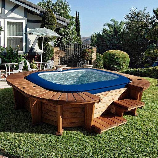 Bestway K2o Malibu Holz-Whirlpool für den Außenbereich für 4-6 Personen. 250 x 275 x 71 cm
