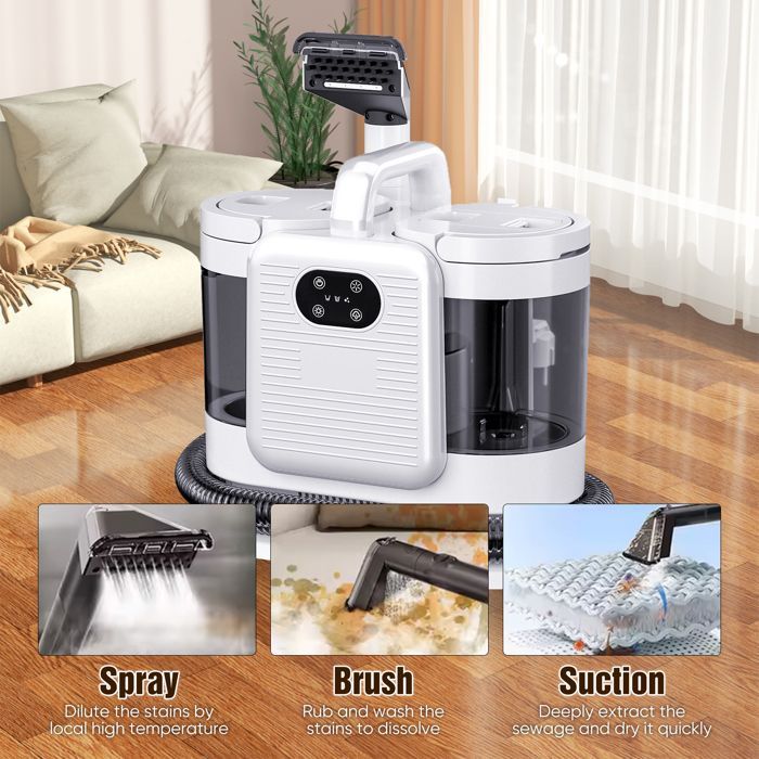 Aspirapolvere per divani in tessuto da 15 kPa, aspirapolvere per tappeti da 1650 W, lavamoquette per divani, tappeti, tappezzeria e auto.
