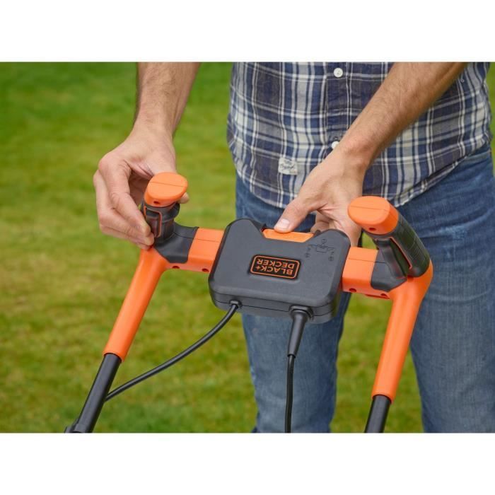 Cortacésped eléctrico con cable - BLACK+DECKER - BEMW481BH-QS - 1800W - Ancho de corte de 42cm