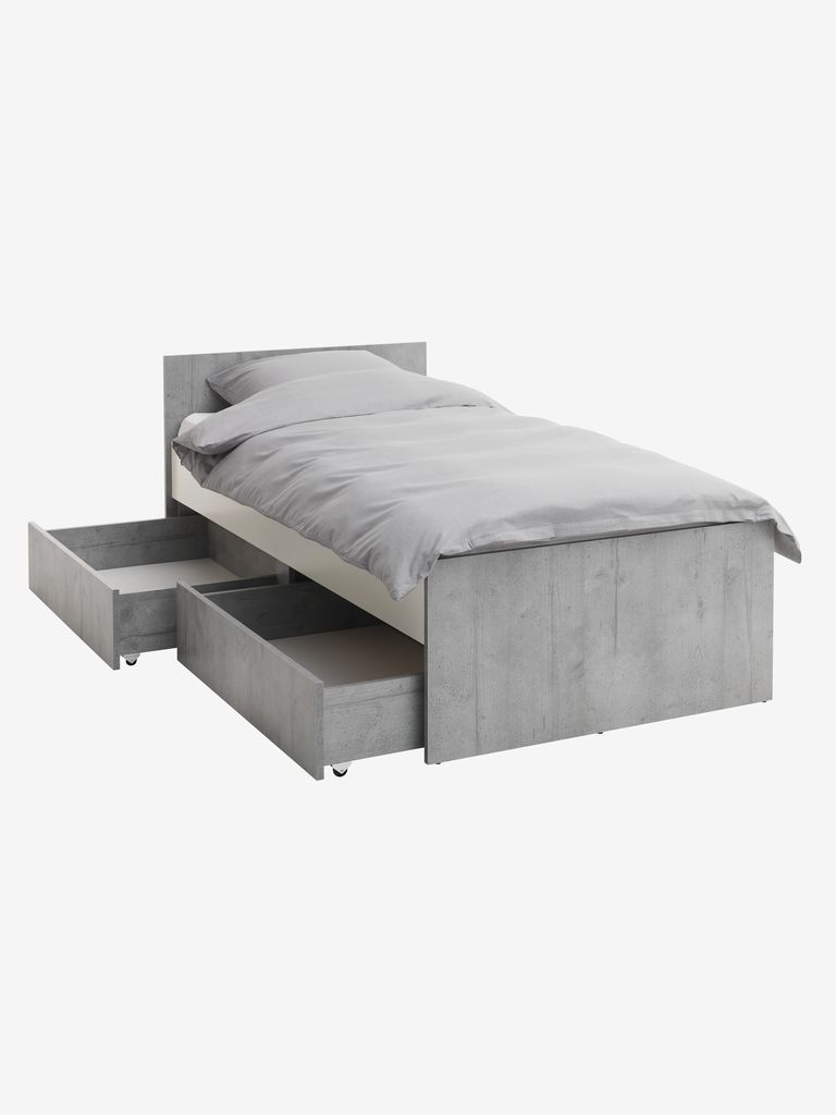 BILLUND krevet s ladicom BILLUND 90x200 bijela/boja betona