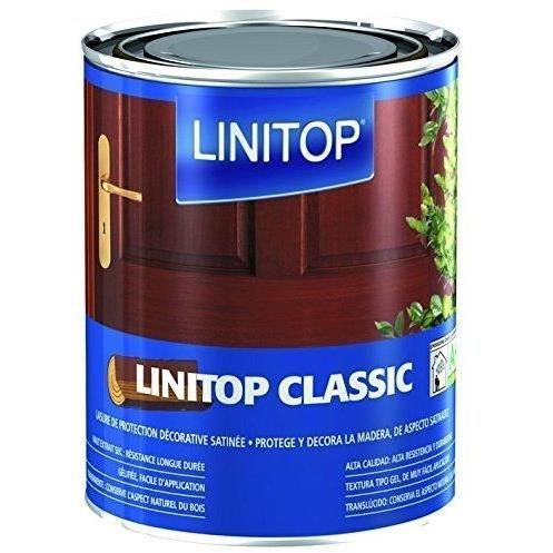 Wood Stain - LINITOP - Classic - 1 L - Satin Finish - Interior/Exterior Wood Protection