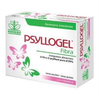 PSYLLOGEL Complément alimentaire à base de fibres Psyllogel pour les intestins Goût fraise Sans sucre 20 sachets