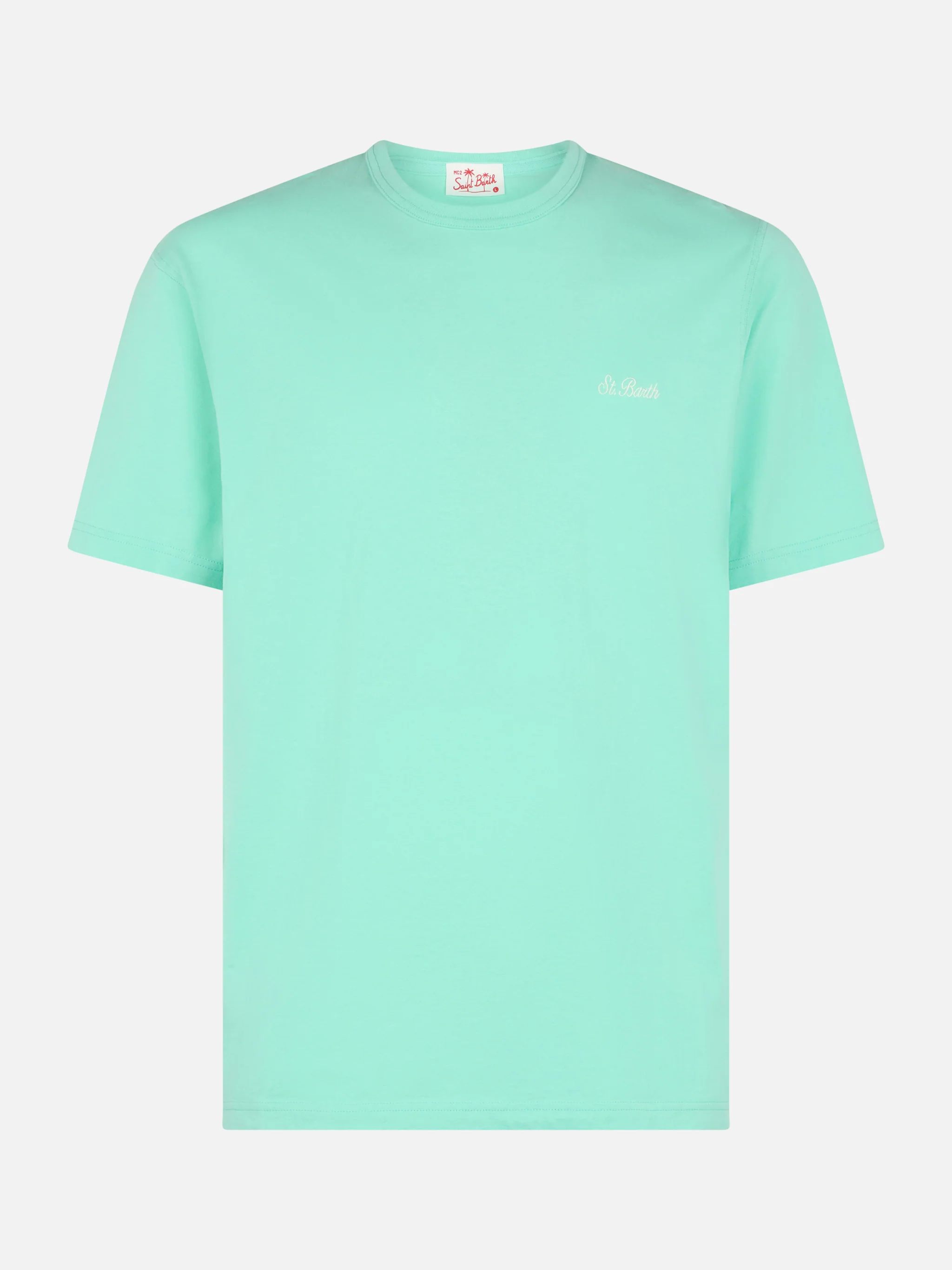 Camiseta de punto de algodón verde salvia para hombre de Dover con St.
