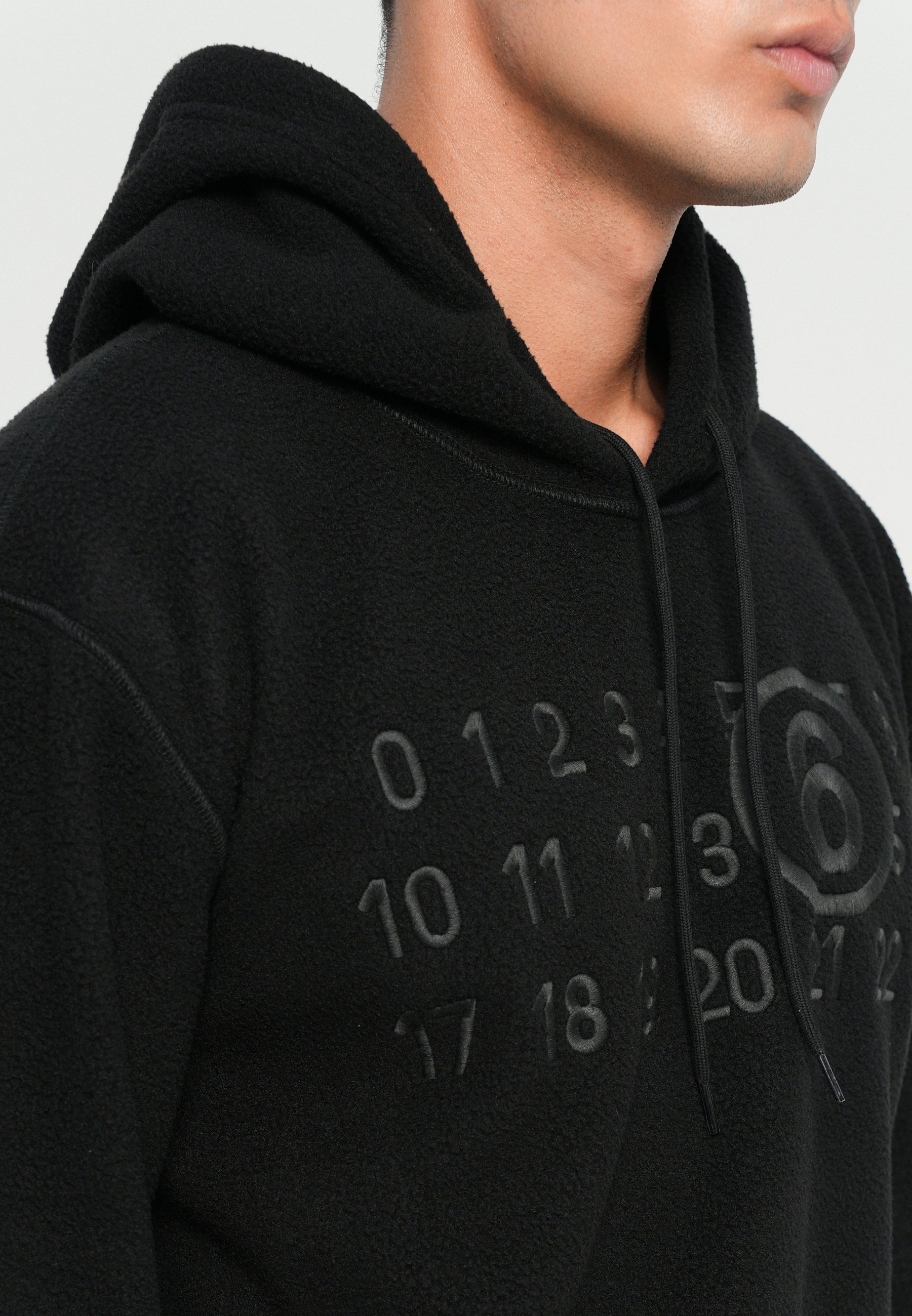 MM6 Maison Margiela Fleece-Pullover - schwarz