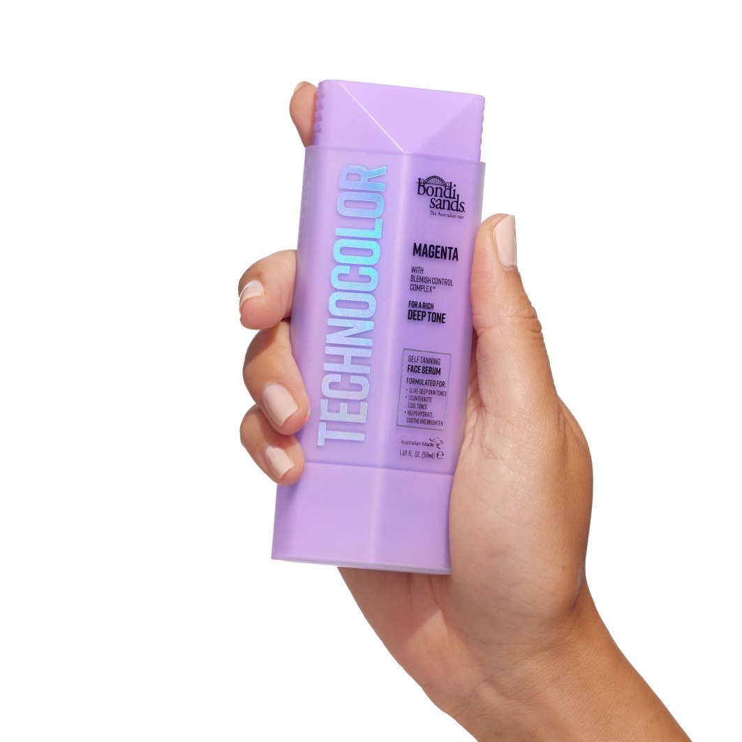 Bondi Sands savaiminio įdegio „Technocolor“ veido serumas „Magenta“ – 50 ml