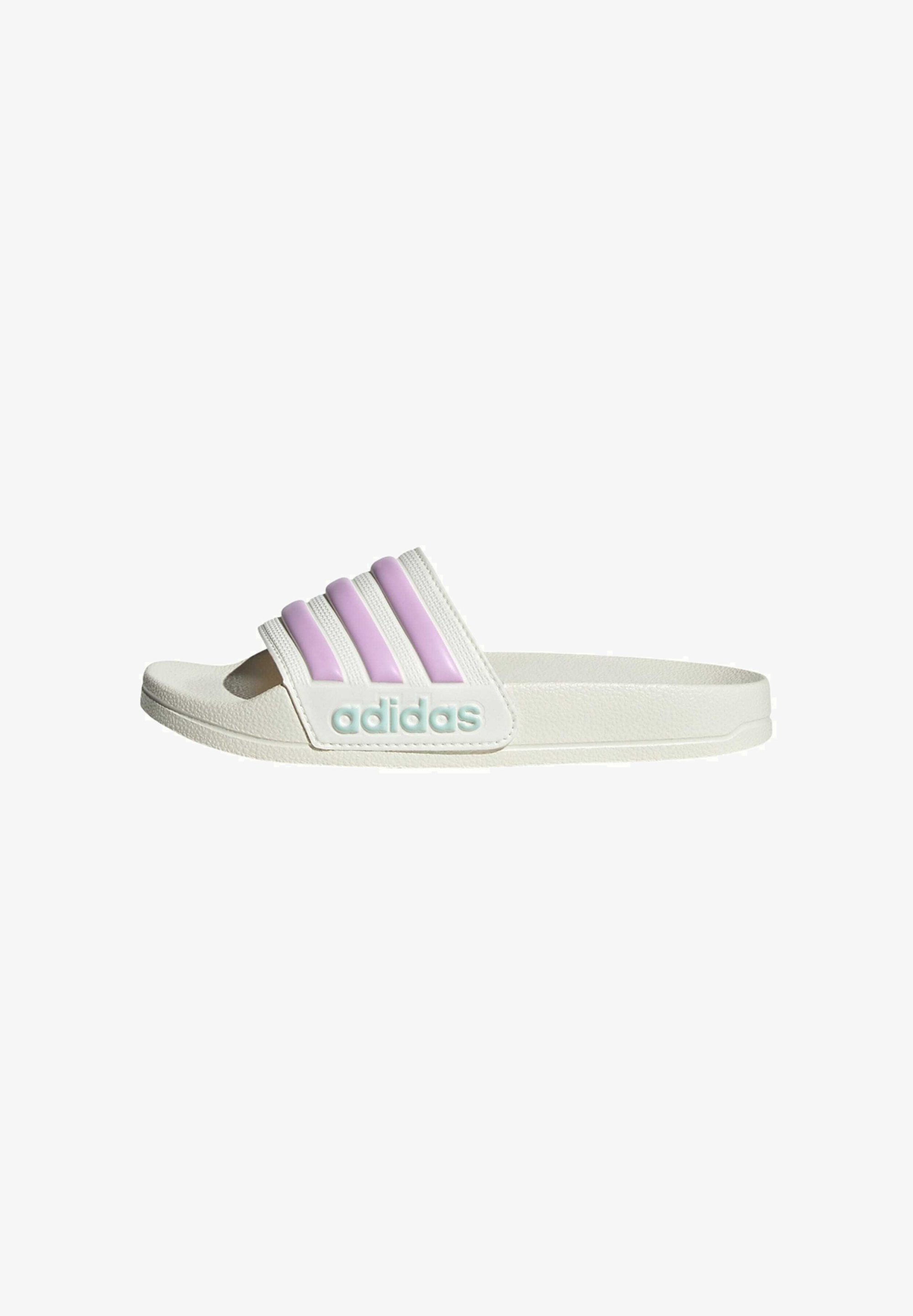 adidas Performance ADILETTE SHOWER - Badesandalen - Off-White Bliss Lilac Halo Mint