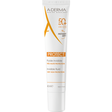A-Derma usynlig flytende solkrem SPF50 40ml