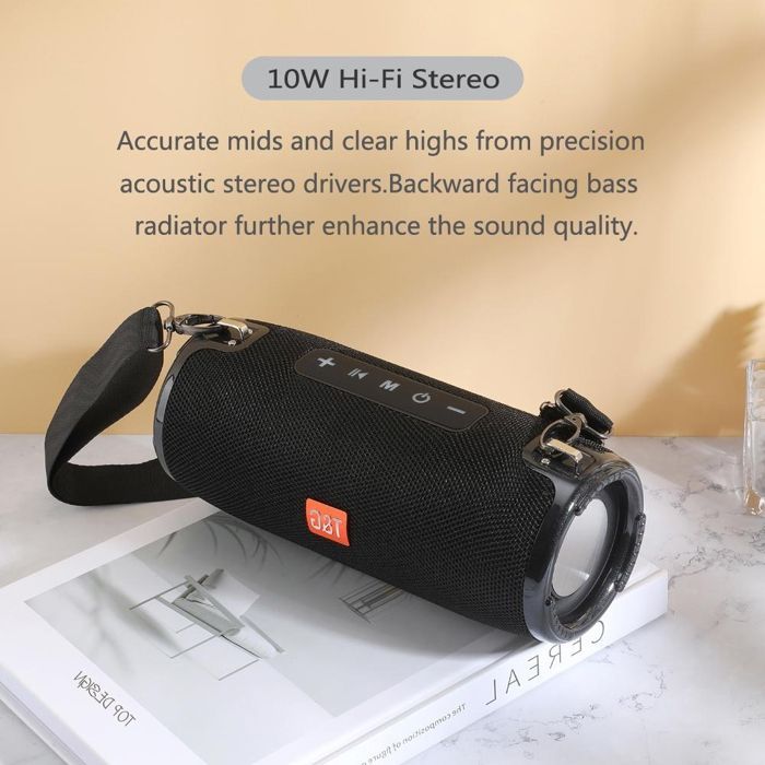 Enceinte Bluetooth Portable Haute Puissance Etanche Avec Support FM et Carte TF Bleu YONIS