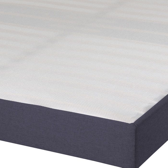 Upholstered bed base 120x190 cm with lumbar support, dark grey - DREAMO