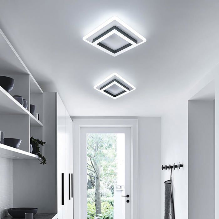 Dorlink Moderne LED Plafondlamp - 24W 2400 Lumen - Koel Wit 6500K - Acryl en Metaal - Voor Slaapkamer, Hal