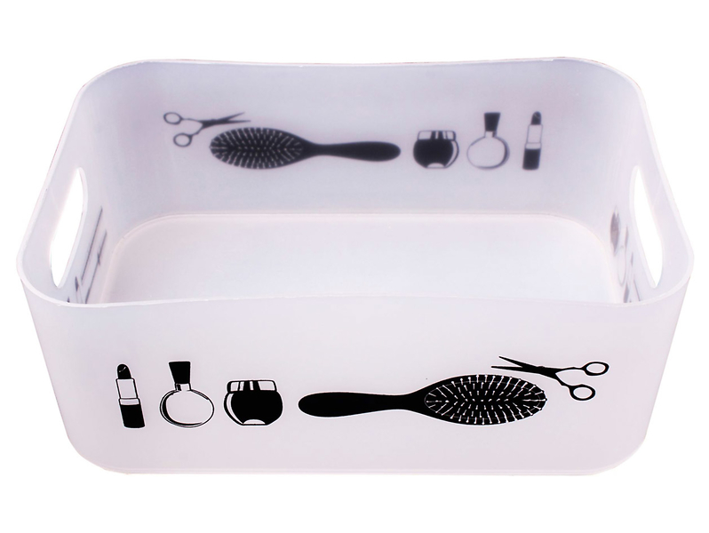 Organizer koszyk Makeup 8,5x15 cm biały