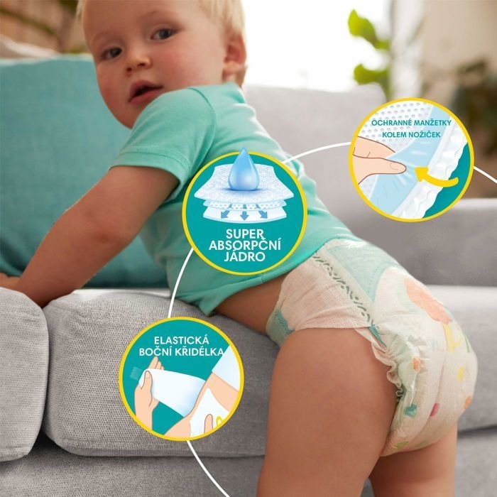 Fraldas Pampers Active Baby tamanho 6 (96 unidades) - embalagem mensal