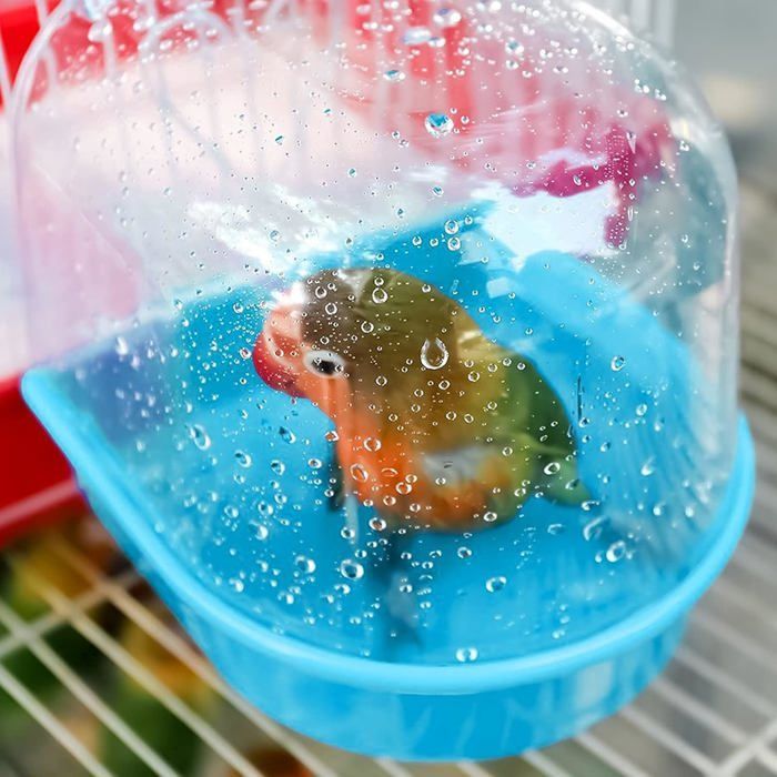 Baño para pájaros, baño colgante para pájaros, dispensador de comida, bandeja para pájaros pequeños