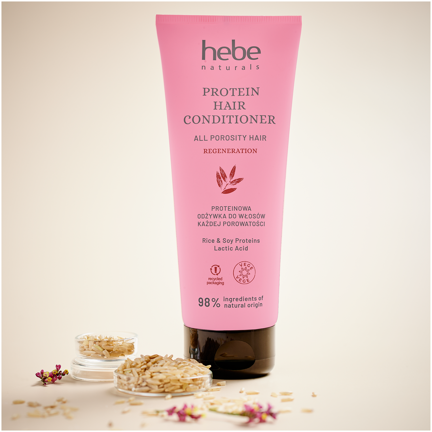 Condicionador capilar proteico Hebe Naturals