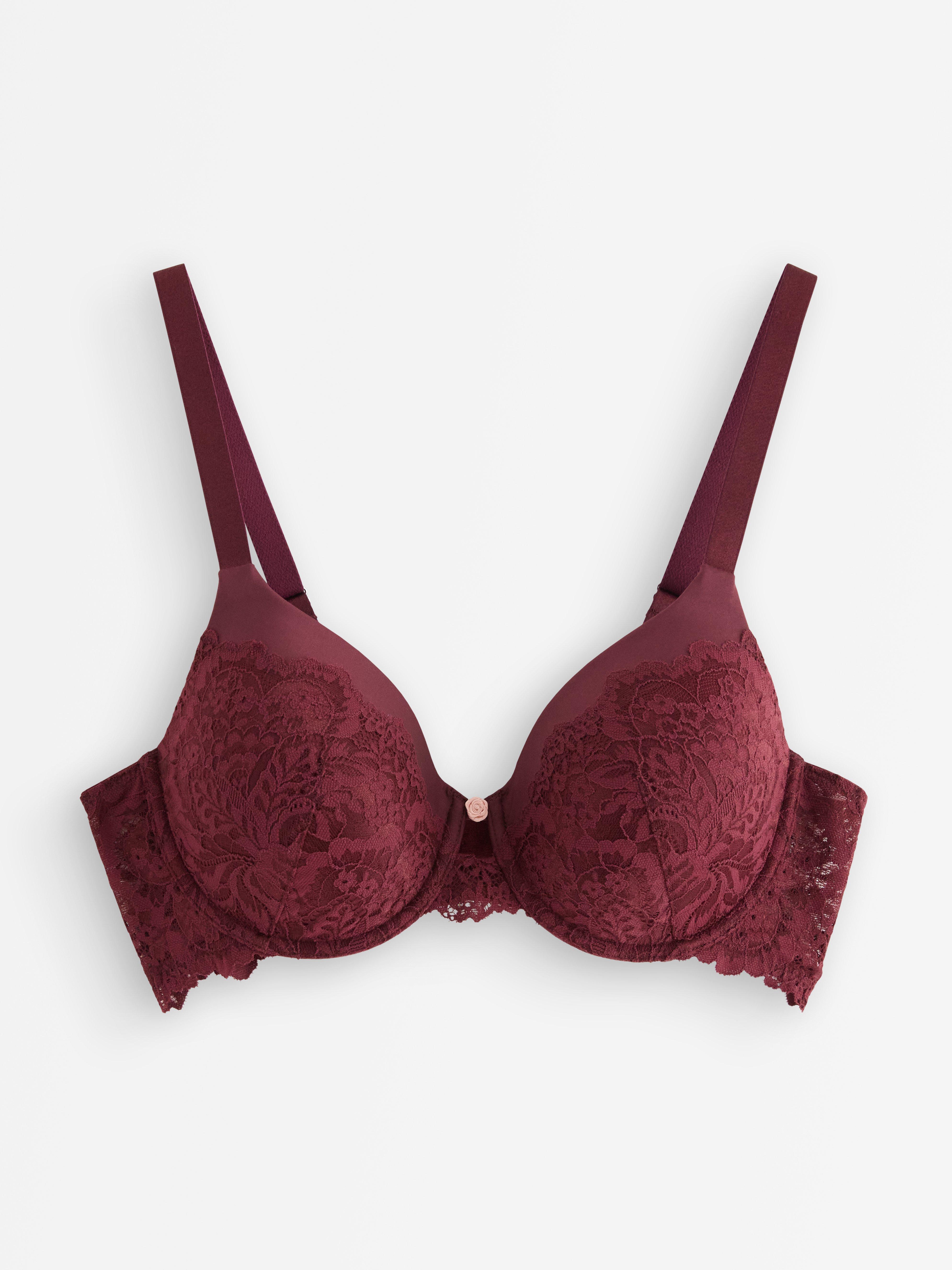 Soutien-gorge t-shirt Dahlia rouge foncé poussiéreux