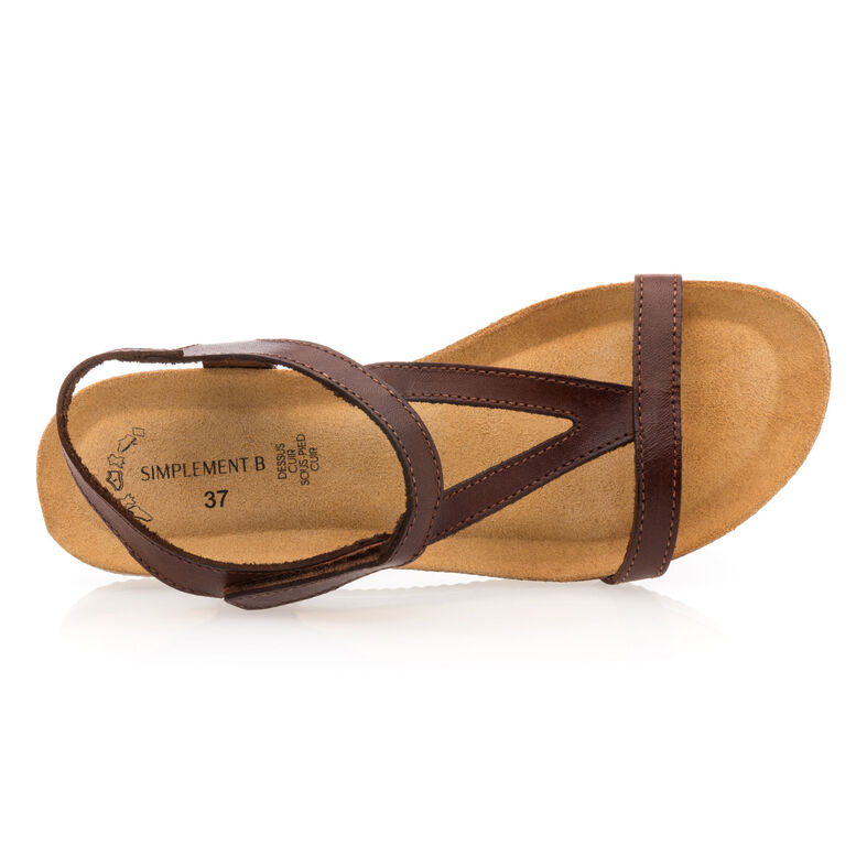 Braune Damensandalen / Zehenfreie Schuhe