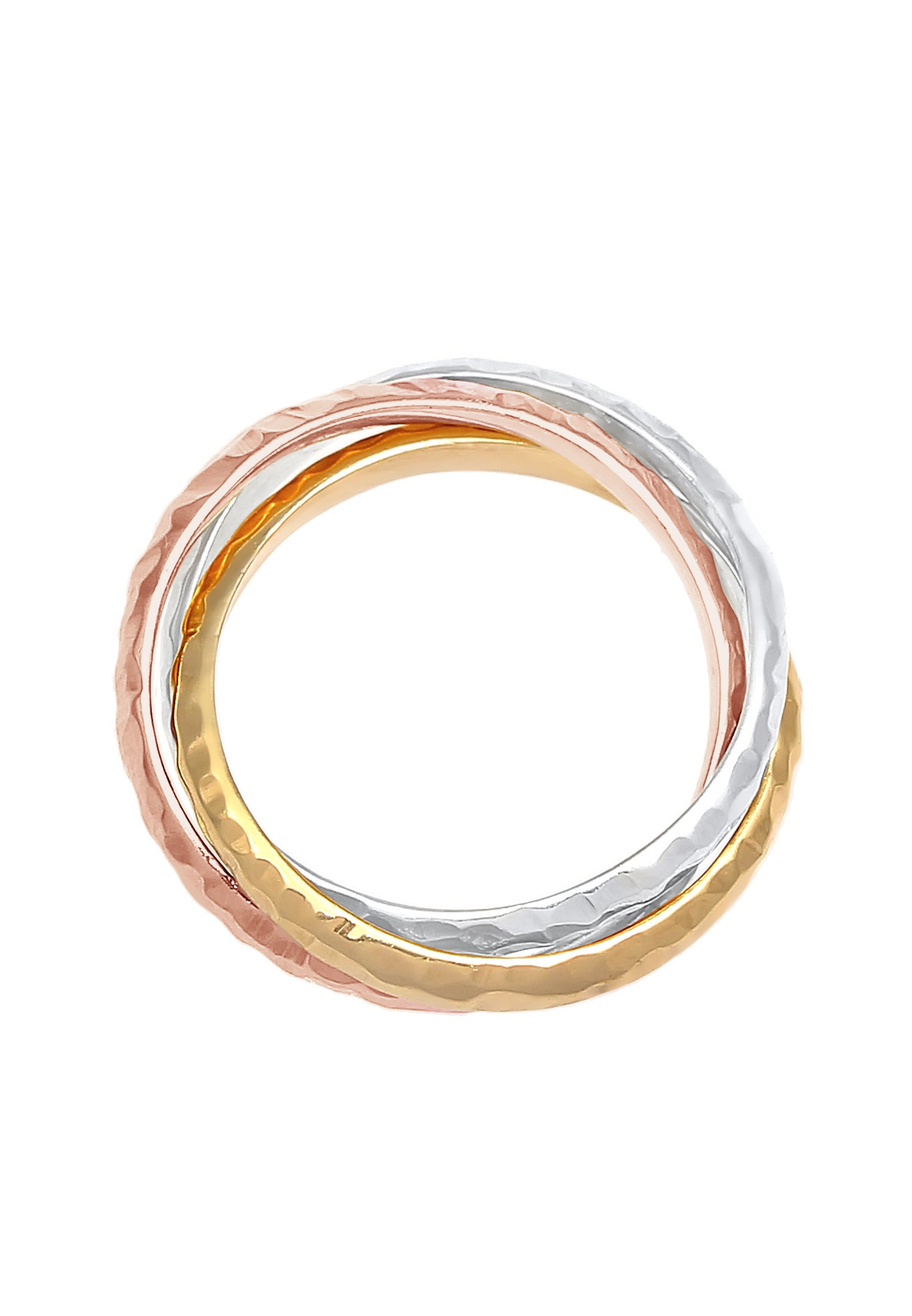 Elli Basic Wickelring Klassik Gehämmert 925 Silber