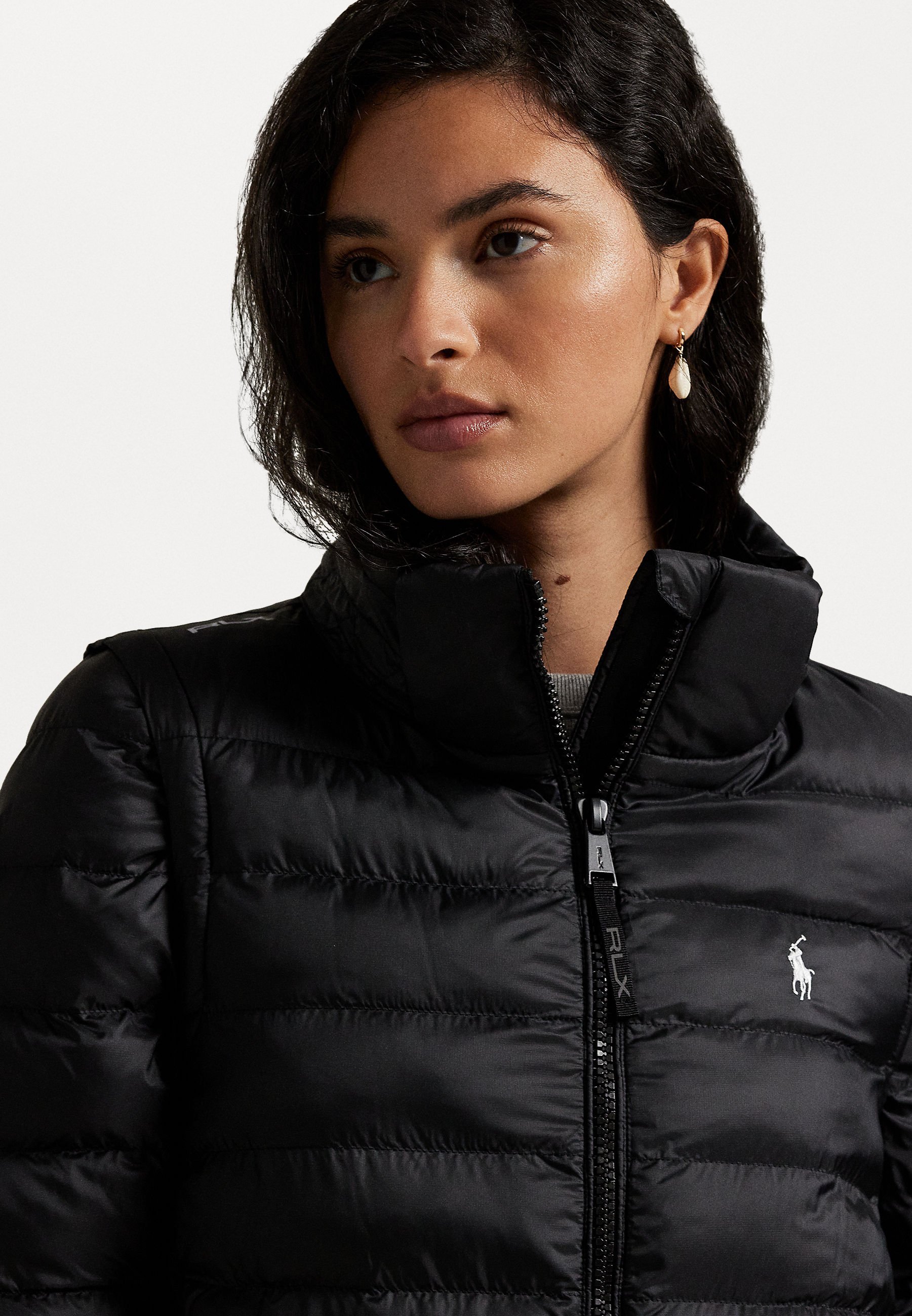 Polo Ralph Lauren gewatteerde performance jas met capuchon - Winterjas - zwart