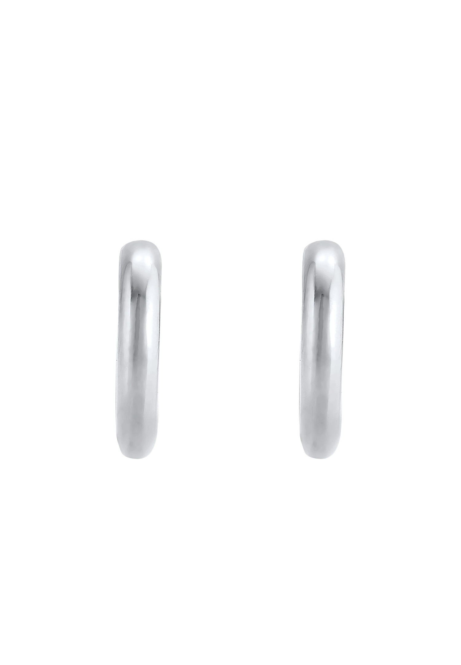 Elli Créoles pour dames Large Basic Trend Round Blogger Minimal en argent sterling 925