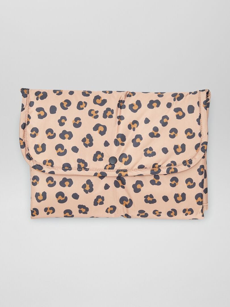 Cambiador con estampado de leopardo - MARRÓN