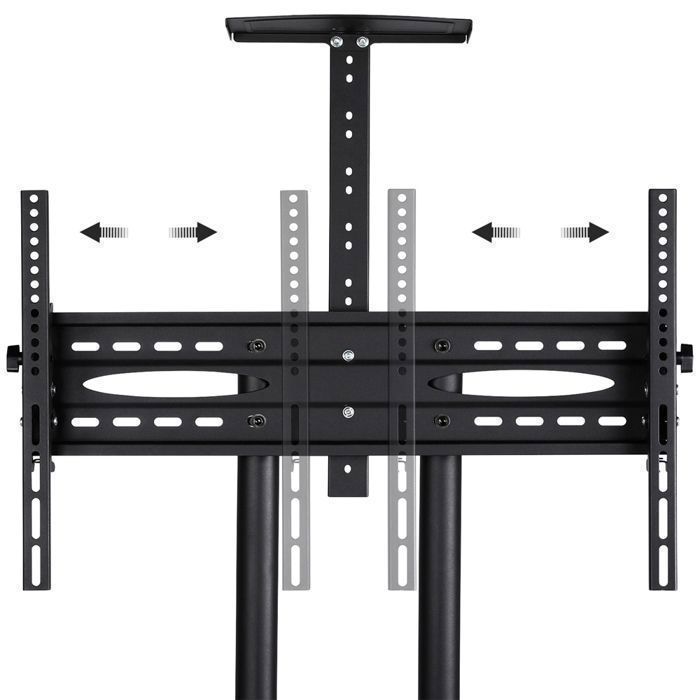 Soporte de TV independiente - 3 estantes - 2 barras, altura ajustable - Compatible con pantallas de 32 a 75 pulgadas (LCD/LED/Plasma), VESA máximo 600x400 mm, YAHEETECH