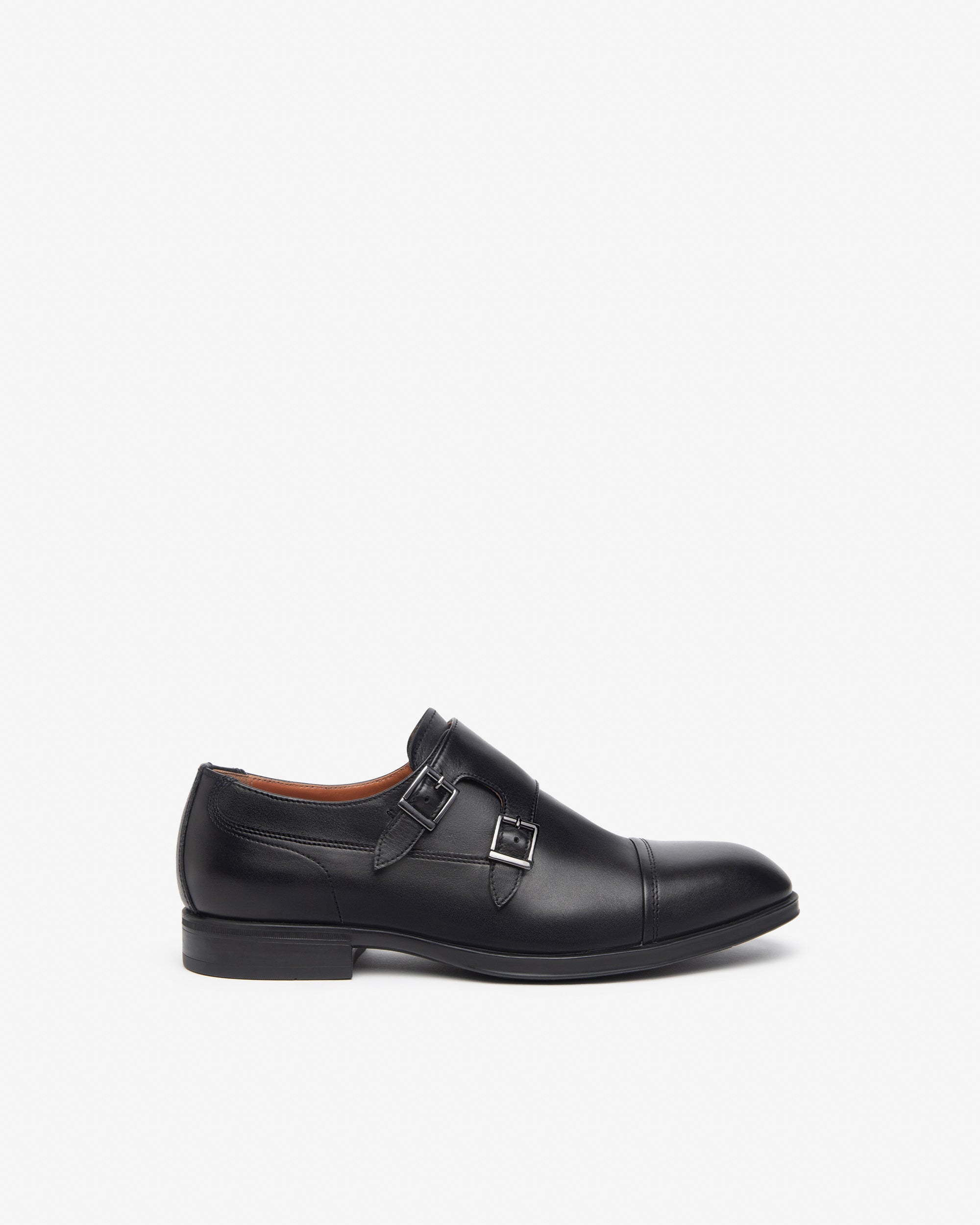  Herren-Lederschuhe mit Doppelschnalle