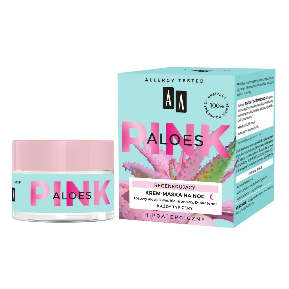 AA Aloes Pink regenerujący krem-maska na noc