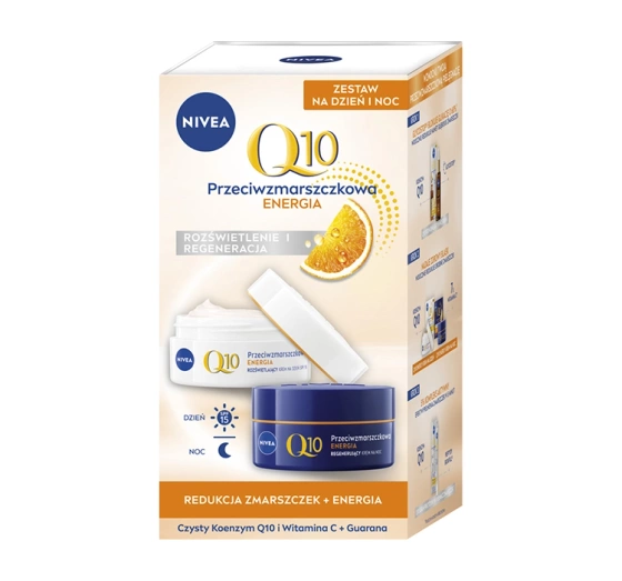 NIVEA Q10 Energy zestaw krem na dzień SPF15 50 ml   krem na noc 50 ml