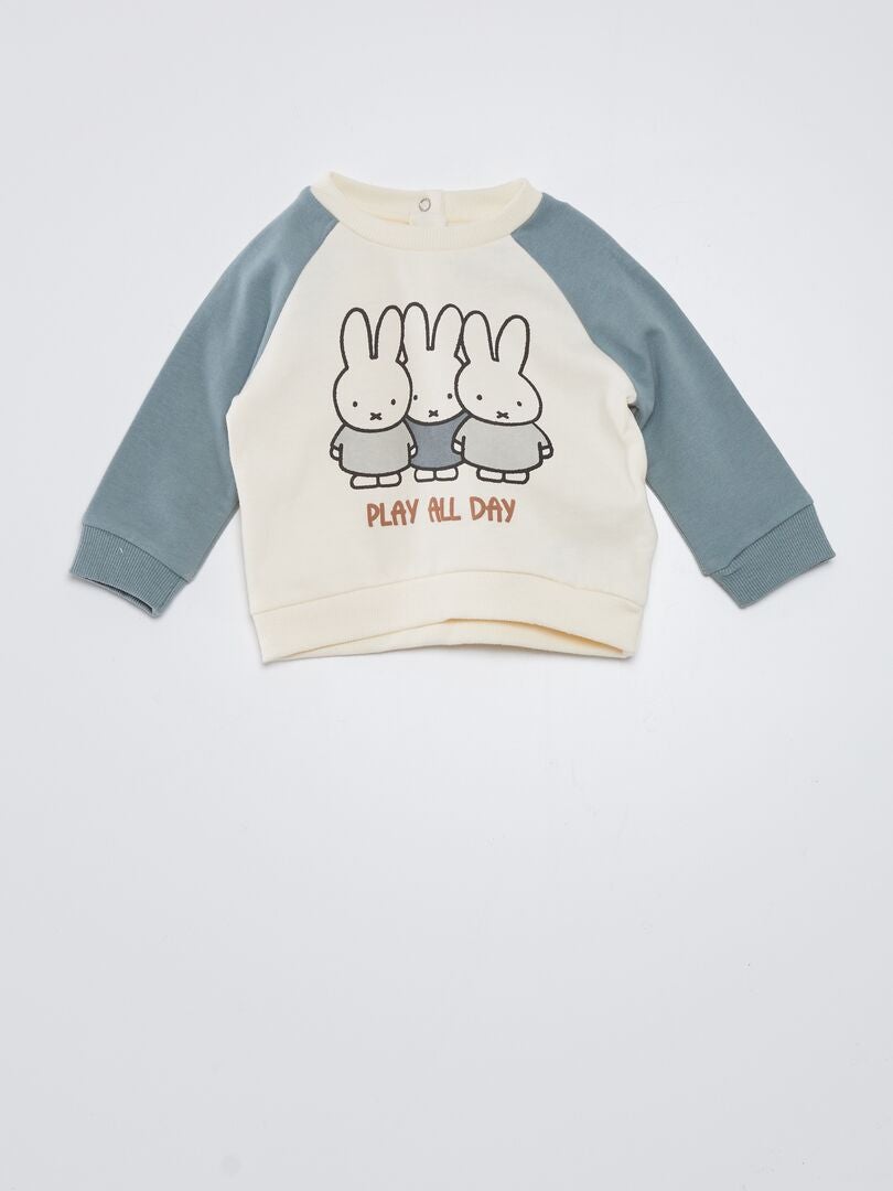 Fleece sweatshirt 'Rabbit' - WIT