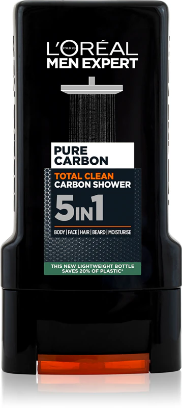 Gel de Banho L'Oréal Paris Men Expert Pure Carbon 5 em 1