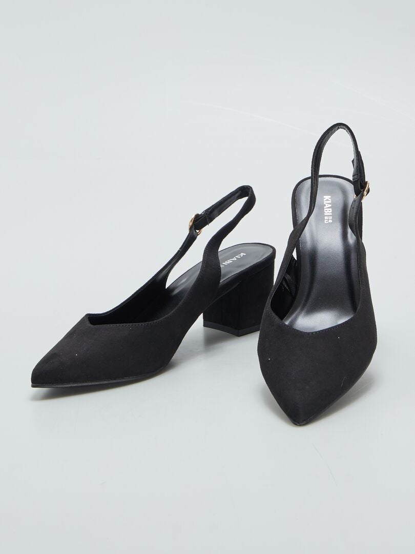 Escote de color liso - NEGRO