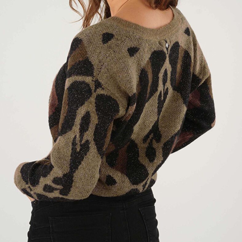 Maglione da donna color cammello