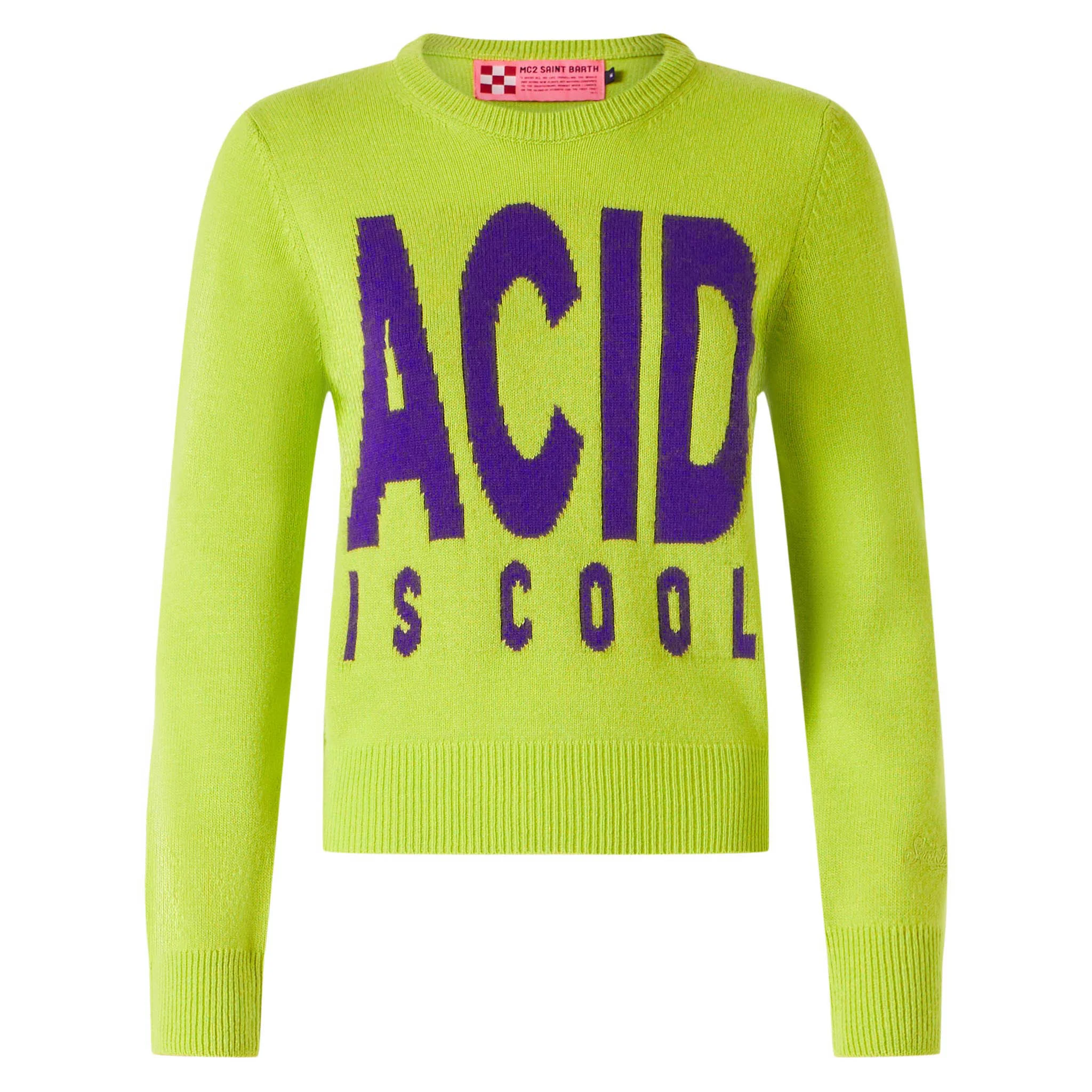 Acid est un pull pour femme de couleur vert acide très tendance.
