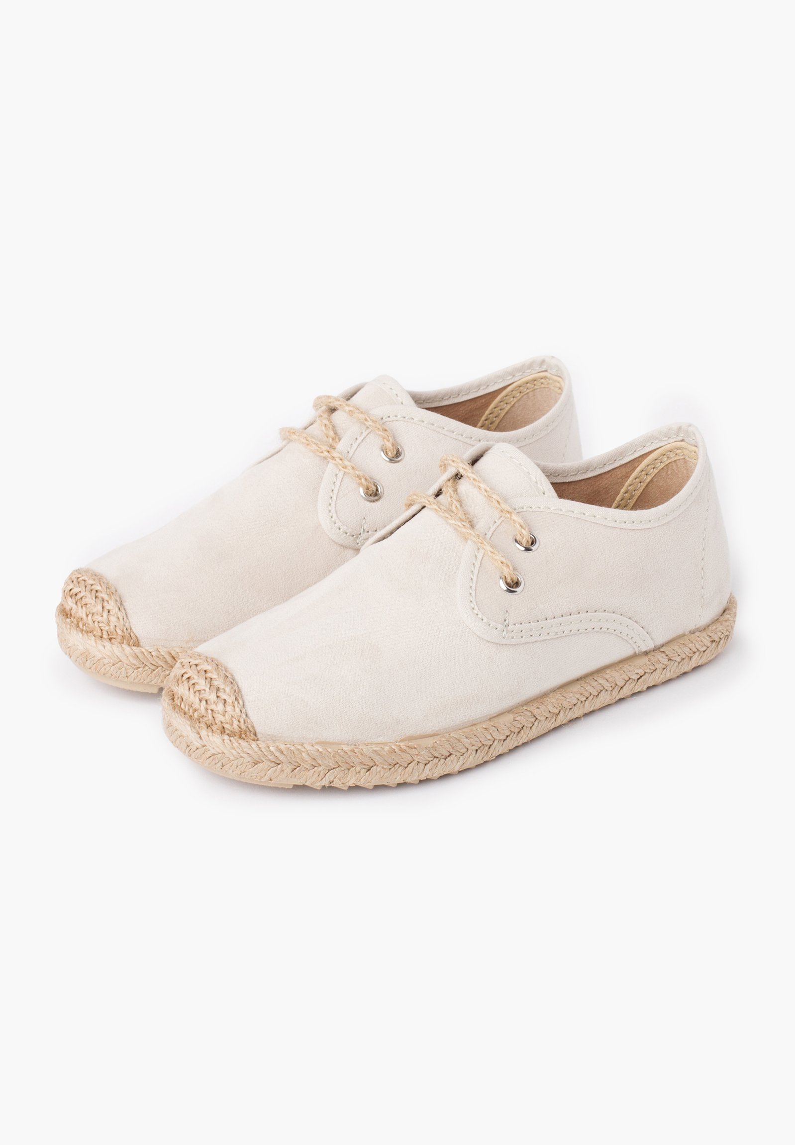 Pisamonas Blucher Toe en jute veters met suède-effect - Espadrilles - beige