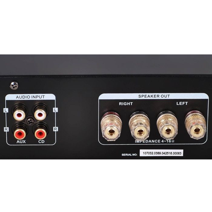Amplificador estéreo HiFi Madison MAD1000 de 100 W com Bluetooth/NFC/CD/AUX/MP3