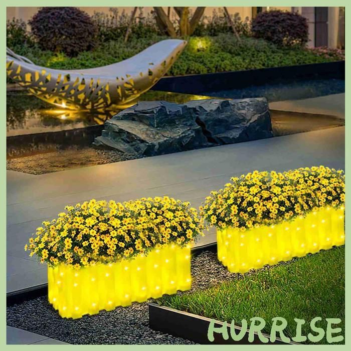 Luces solares Garosa para macetas de exterior, balcones, piscinas y como faros - Verde