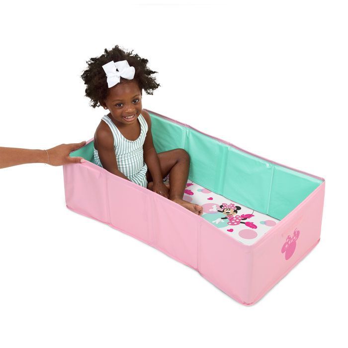 DISNEY BABY - MINNIE, Vaschetta da bagno pieghevole per neonati - Portatile - Rivestimento impermeabile - Facile da pulire - Facile da svuotare