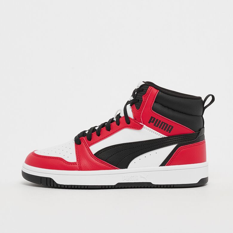 Rebound V6 Mid Jr puma blanco/puma negro/para siempre rojo (GS)