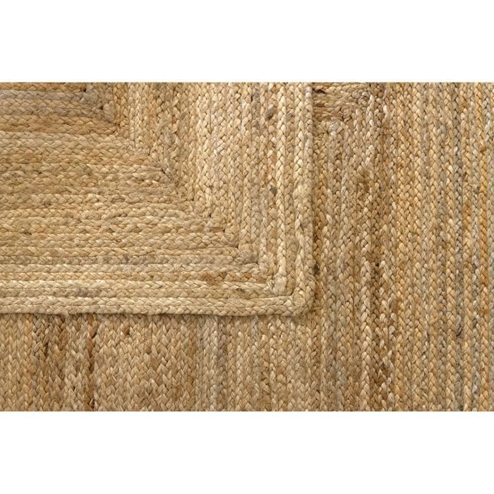 Alfombra HAMID para salón y dormitorio - Alfombra Alhambra de yute - 100 % fibra de yute natural - Tejida a mano - Alfombra de 200 x 250 cm