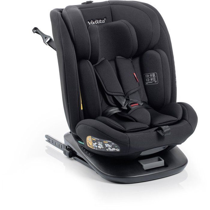 Cadeira auto - BABYAUTO - Garaia Vivitta - Grupo 0/1/2/3 - 40/150 cm - Isofix + Top Tether - Giratória - Reclinável - Preta