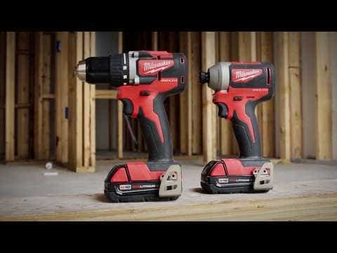 Conjunto de Furadeira/Parafusadeira Milwaukee 18V sem Escova de 13mm Gen 3 M18CBLDD-302C