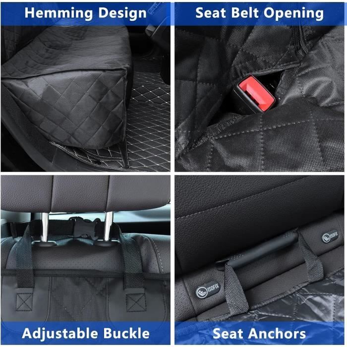 Funda para asiento de coche - Protección para perros - Impermeable - Ajuste universal - Resistente a los arañazos