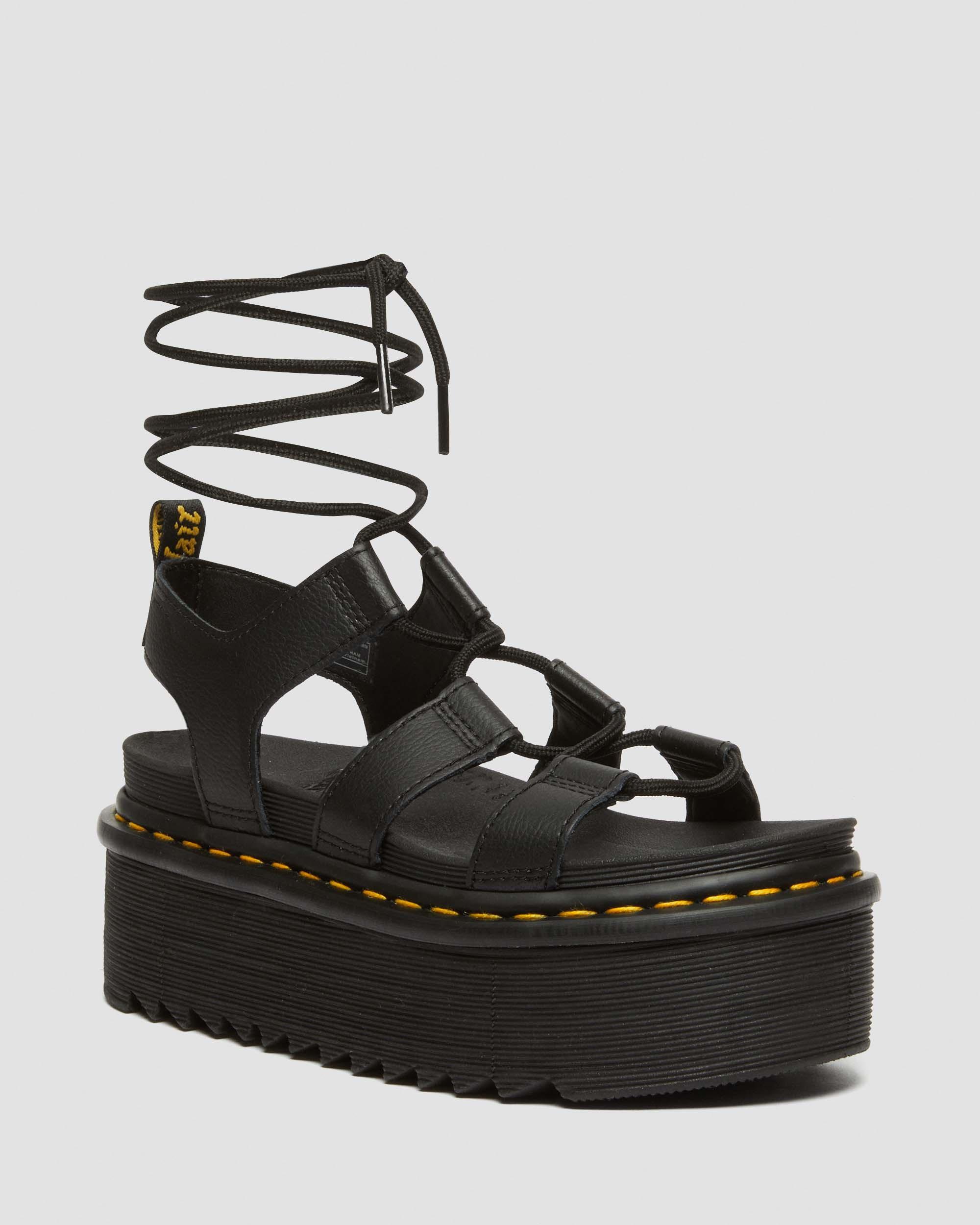 Nartilla Leder Gladiator Plateausandalen