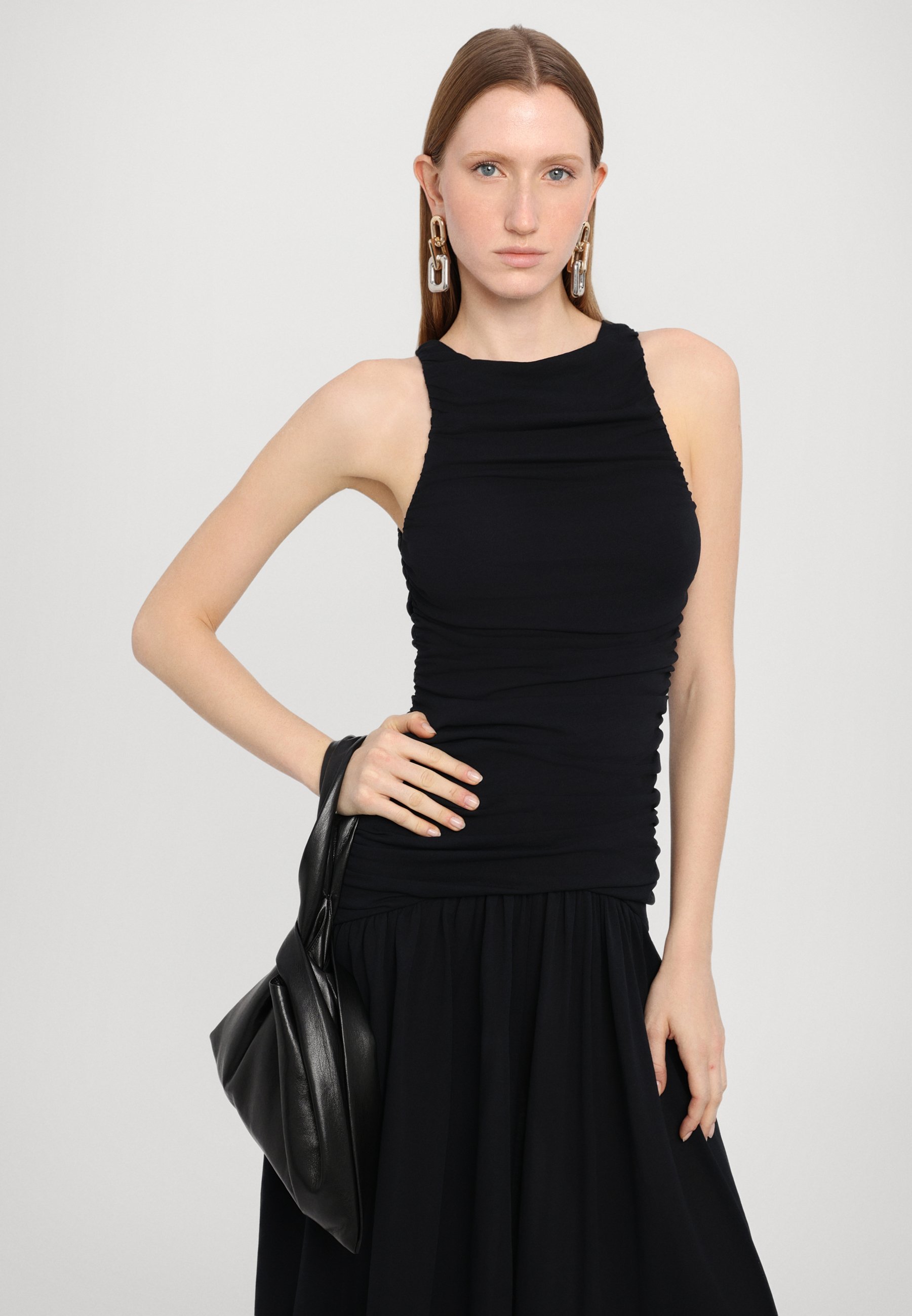 Robe maxi BITE Studios EVIDENTE SHOULDER - Noire