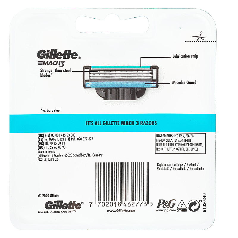 Gillette Klingen, 6er-Pack Mach3