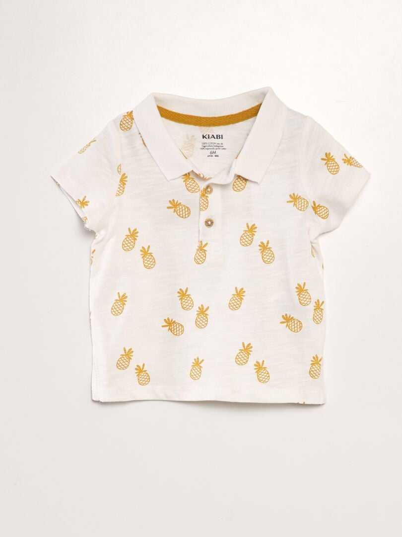 Poloshirt met motief - WIT